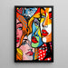 Målning Målning Pop Art - Fragmenterade ansikten