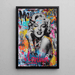 Street Art-målning – Marilyn Monroe ikonisk | Poster Pop Art Graffiti i färg | Modern urban poster av en berömd stjärna