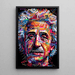 Stadskonstverk – Modern mosaik av Einstein | Poster av färgglad typografisk porträtt