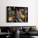 Målning Street Art – Vibrance Urbaine | Poster Färgglad Stil Graffiti Pop Art