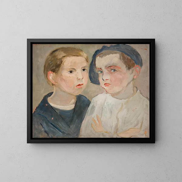 Frères - Tadeusz Makowski — inramlat konstverk på väggen