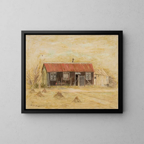 Maison - Tadeusz Makowski — inramlat konstverk på väggen
