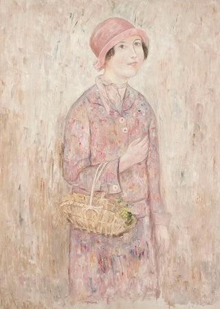 Tadeusz Makowski - Dziewczyna w rowym kapeluszu.webp