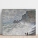Reproduktion av målningen av det våldsamma vädret i Étretat - Claude Monet