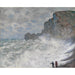 Reproduktion av målningen av det våldsamma vädret i Étretat - Claude Monet