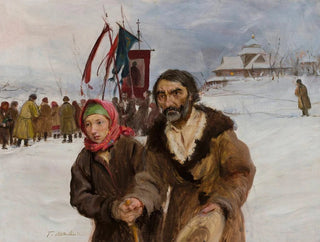 Procession des Highlanders - Teodor Axentowicz — vy av konstverket