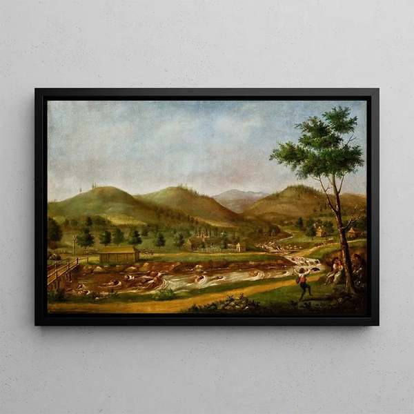Vue de montagne - Teodor Baltazar Stachowicz — inramlat konstverk på väggen