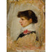 Reproduktion av målningen av en modellhuvud - John William Waterhouse