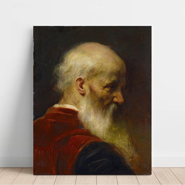 Reproduktion av målningen av en gammal mans huvud - Jean-Léon Gérôme