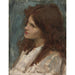 Reproduktion av målningen av ett flickhuvud - John William Waterhouse