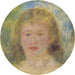Tête de femme Jeanne Samary - Pierre-Auguste Renoir — visat i en interiör
