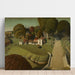 Reproduktion av målningen The Birthplace of Herbert Hoover, West Branch, Iowa - Grant Wood