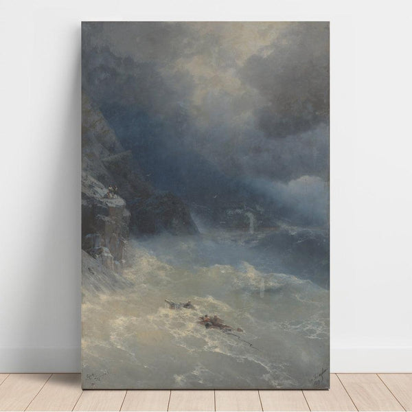 Reproduktion av målningen The Storm at Cape Aya - Ivan Konstantinovich Aivazovsky