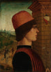 Portrait av en man möjligen Matteo di Sebastiano di Bernardino Gozzadini - Le Maestro delle Storie del Pane — vy av konstverket