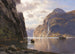 Les Sept Sœurs vid Geirangerfjorden - Themistokles von Eckenbrecher — vy av konstverket
