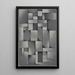 Composition en gris Ragtime - Theo van Doesburg — inramlat konstverk på väggen