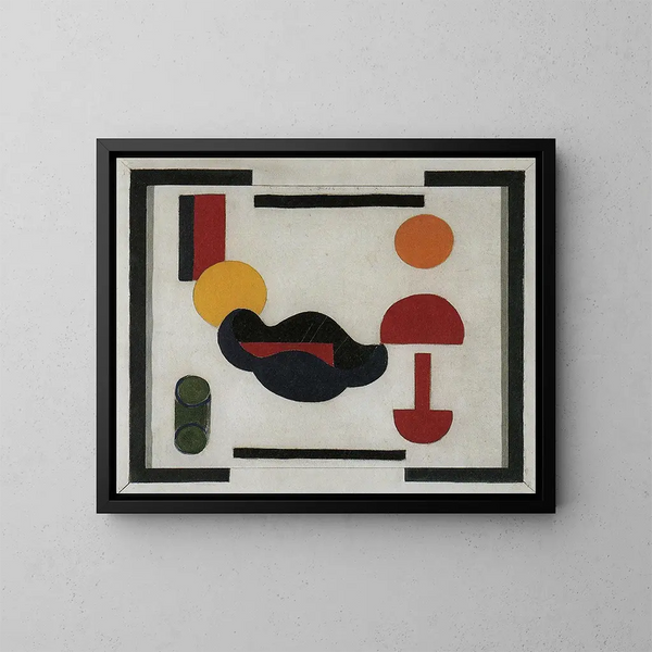 Naturtavla komposition V - Theo van Doesburg — inramlat konstverk på väggen