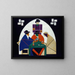 Les Joueurs de cartes - Theo van Doesburg — inramlat konstverk på väggen