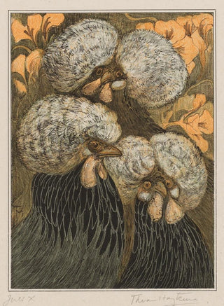 Theo van Hoytema - Drie kuifkippen.webp