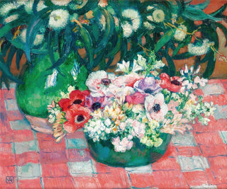 Anemoner och eukalyptus - Theo van Rysselberghe — vy av konstverket
