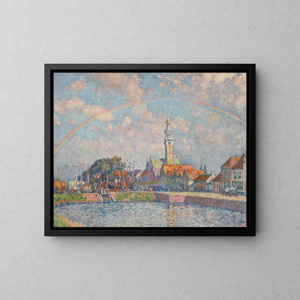 L'Arc-en-ciel - Theo van Rysselberghe — inramlat konstverk på väggen