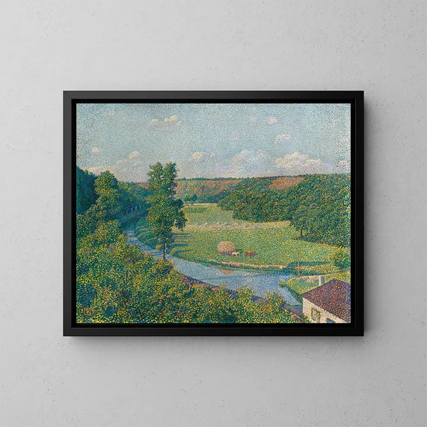 La vallée de la Sambre - Theo van Rysselberghe — inramlat konstverk på väggen
