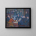 La Lecture - Theo van Rysselberghe — inramlat konstverk på väggen