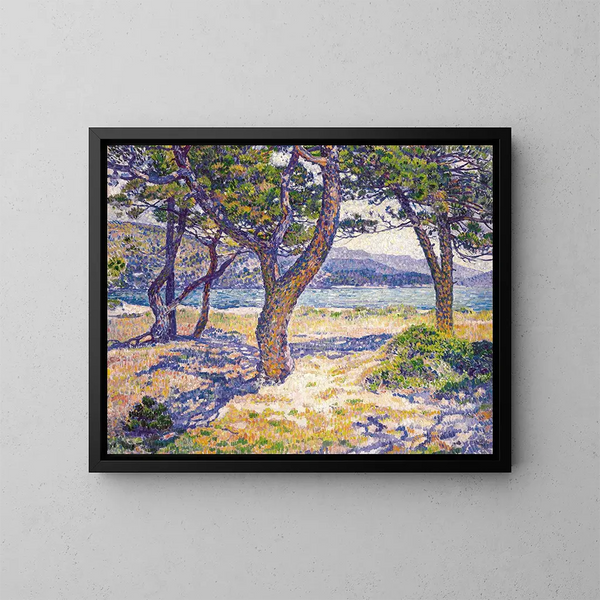 La Méditerranée à Le Lavandou - Theo van Rysselberghe — inramlat konstverk på väggen