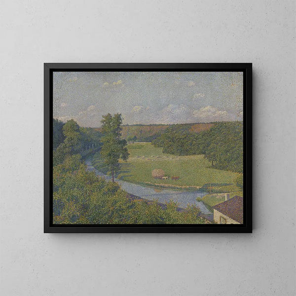 La vallée de la Sambre - Theo van Rysselberghe — inramlat konstverk på väggen