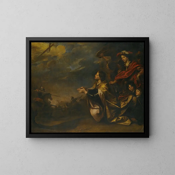 La vision de la croix de l'empereur Constantin avant la bataille du pont Milvius - Theodoor Boeyermans — inramlat konstverk på väggen