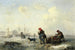 La Neva i Sankt Petersburg Leningrad på vintern - Theodor Hildebrandt — vy av konstverket
