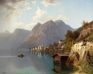 Theodor Nocken - View of Hallstatt.webp