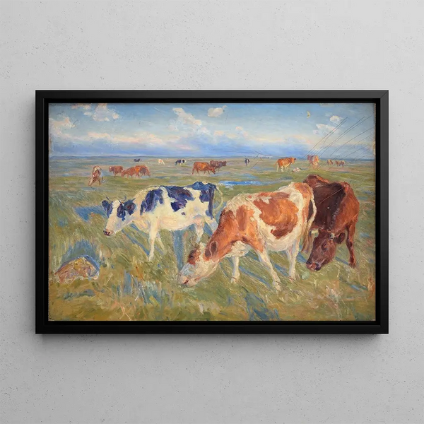 Theodor Philipsen - Grazing Cows on the Island of Saltholm.webp