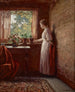 La fille près de la fenêtre - Theodore Clement Steele — vy av konstverket