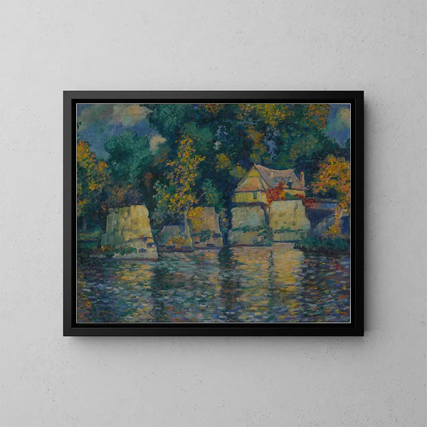 Pont rouge à Vernon - Theodore Earl Butler — inramlat konstverk på väggen
