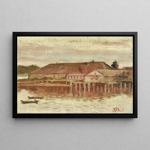 Theodore J Richardson - Trading Post And Wharf Buildings Sitka Evening.webp