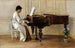vid piano - Theodore Robinson — vy av konstverket