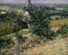 den gamla kyrkan i Giverny - Theodore Robinson — vy av konstverket