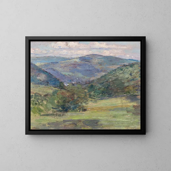 Colline du Vermont - Theodore Robinson — inramlat konstverk på väggen