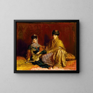 Thodore Chassriau - Woman and Little Girl of Constantine with a Gazelle.webp