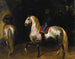 grå hästar med fläckar - Théodore Géricault — vy av konstverket