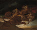 Lejon i ett berglandskap - Théodore Géricault — vy av konstverket