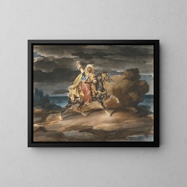 Le Giaour - Théodore Géricault — inramlat konstverk på väggen
