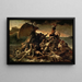 Le Radeau de la Méduse - Théodore Géricault — inramlat konstverk på väggen