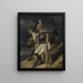 The Wounded Cuirassier Study Le Cuirassier blessé quittant le feu esquisse - Théodore Géricault — inramlat konstverk på väggen