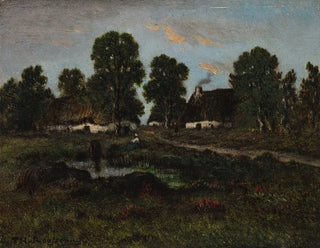 Thodore Rousseau - Cottages Near Larchant.webp