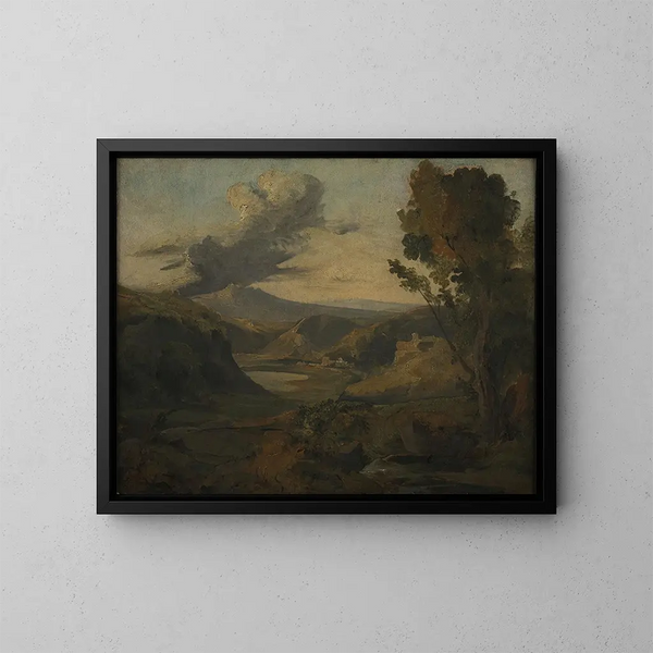 Landskap från Auvergne - Théodore Rousseau — inramlat konstverk på väggen