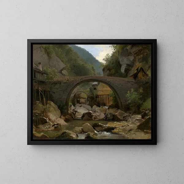 Ruisseau de montagne en Auvergne - Théodore Rousseau — inramlat konstverk på väggen