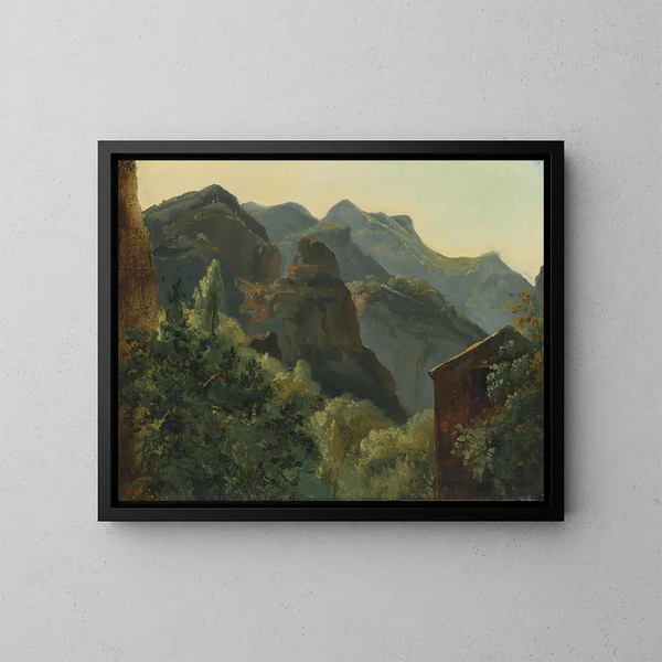 Versant de la vallée de Saint-Vincent - Théodore Rousseau — inramlat konstverk på väggen