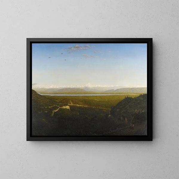 Vue du Mont Blanc depuis La Faucille - Théodore Rousseau — inramlat konstverk på väggen